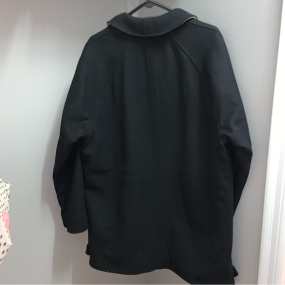BURBERRY BLACK THARP COAT SIZE MEDIUM cashmere/wool (video added!) - Picture 6 of 13